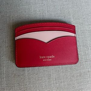 COPY - Kate Spade Card Holder. BRAND NEW. NEVER USED. Pink/Red Cardholder. Gift…